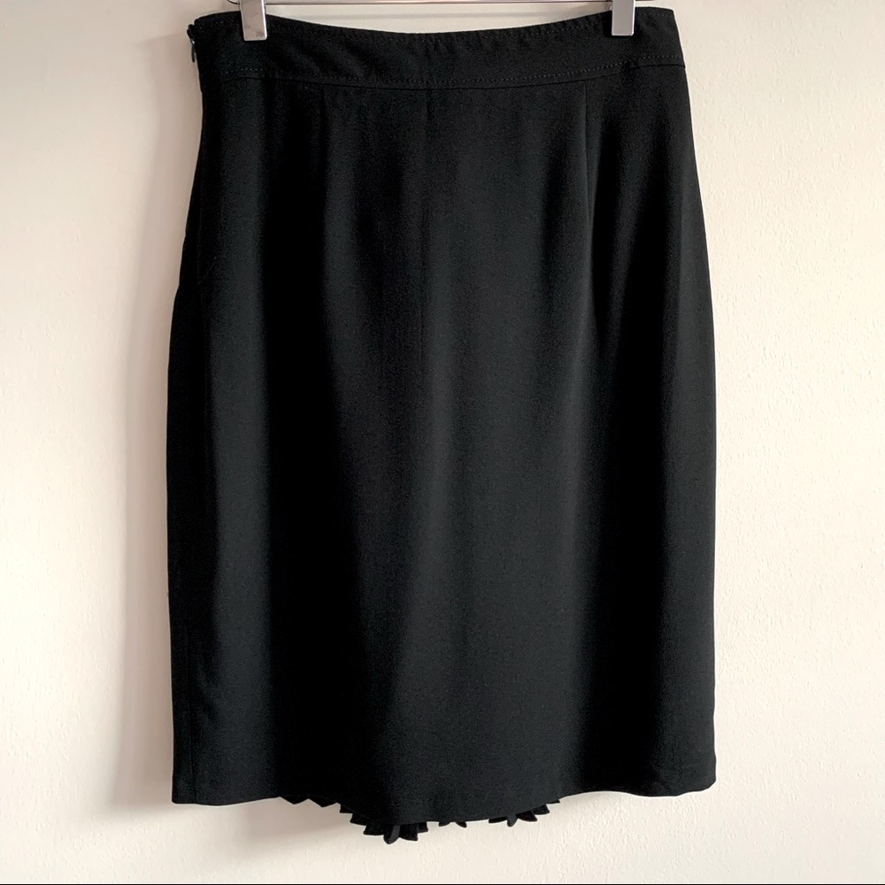 Bluemarine Pleated Front Jewel Knot Midi skirt Black - Picture 6 of 16